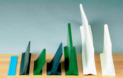Selection of the first plastic profiles.